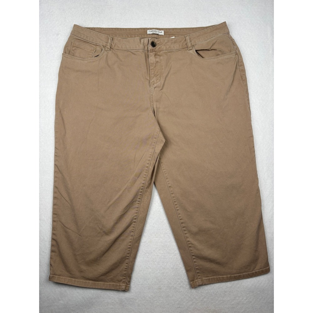 Coldwater Creek Capri Pants Womens 20 Natural Fit Cotton Blend